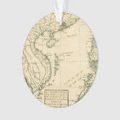 インド|のインド洋のヴィンテージの地図 オーナメント (正面)