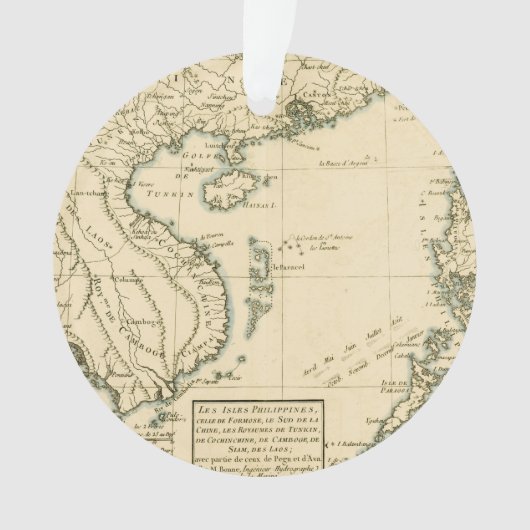 インド|のインド洋のヴィンテージの地図 オーナメント (正面)