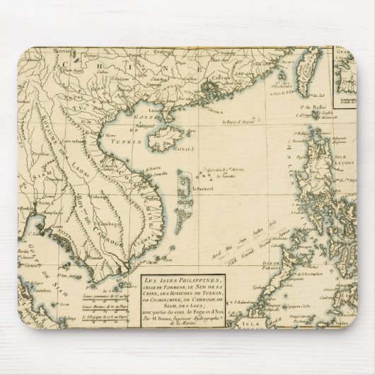 インド|のインド洋のヴィンテージの地図 マウスパッド (正面)