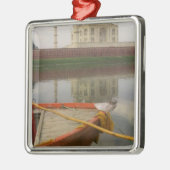 インド、アグラ、タジ·マハルと水中カヌー メタルオーナメント (左)