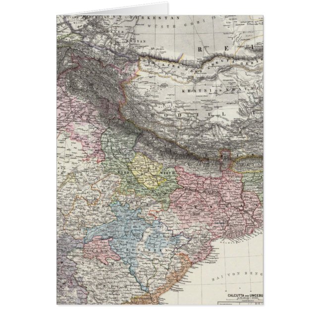 インド，アジアの複合マップ (正面)