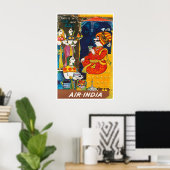 インド アート エアインディア 旅行 ポスター インド 印刷 (ホームオフィス)