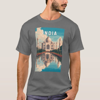 インド イラスト 旅行 アート ヴィンテージ フレンズ Tシャツ