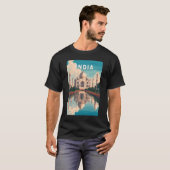 インド イラスト 旅行 アート ヴィンテージ Tシャツ (正面フル)