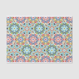 インド インスパイア アブストラクト ジオメトリック パターン デコパージュ 薄葉紙