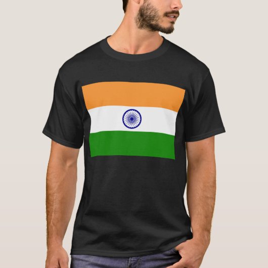 インド;インディアン国旗 Tシャツ (正面)