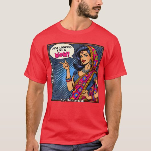 インド インドで会おう 面白い みたいな  Tシャツ (正面)