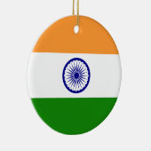 インド-インドの国旗 セラミックオーナメント (右)