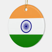インド-インドの国旗 セラミックオーナメント (左)