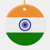 インド-インドの国旗 セラミックオーナメント (裏面)