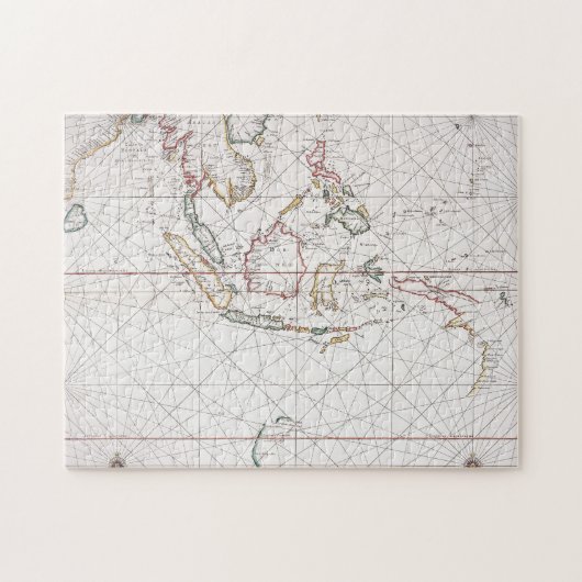 インド|インドネシアの東の海の図表 ジグソーパズル (横)
