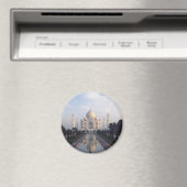 インド、ウッタル・プラデシュ州アグラのTaj Mahal Reflection マグネット (インサイチュ (食洗機))