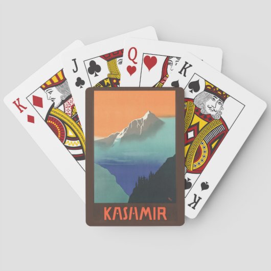 インド（カシミール）旅行ポスタ遊ーのカード トランプ (裏面)