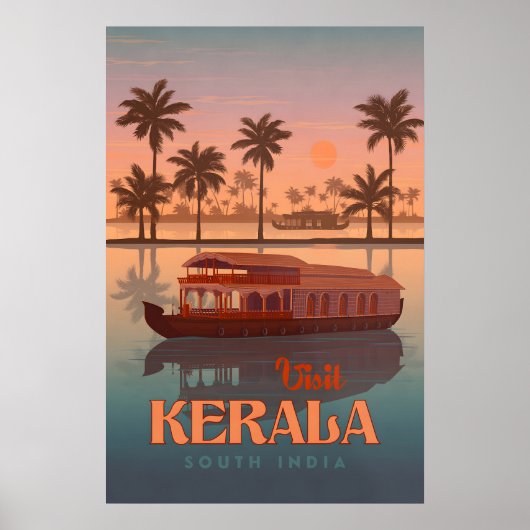 インド ケララ州 旅行ポスター ポスター (正面)