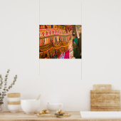 インド、ゴア、バガ：土曜夕べ市場(NR) ポスター (キッチン)