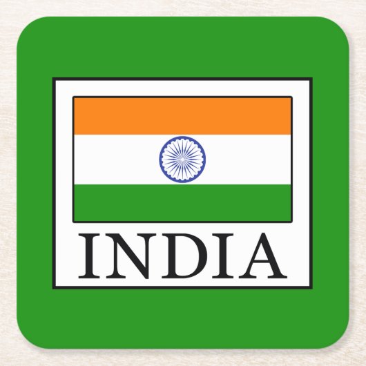 インド スクエアペーパーコースター (正面)