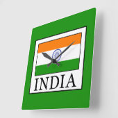 インド スクエア壁時計 (傾斜)