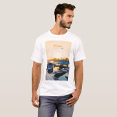 インド、スリナガル - ダル湖のシカラ舟 Tシャツ (正面フル)