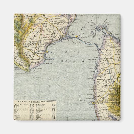 インド、スリランカ マグネット (正面)