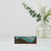 インド! ティール（緑がかった色） • Profilecard スキニー名刺 (スタンド正面)