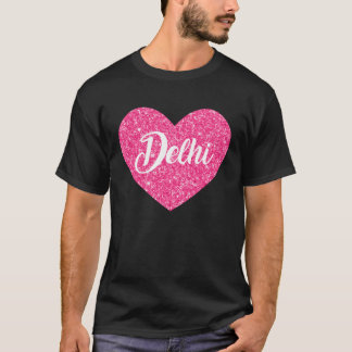 インド デリー 愛 ローズハート 旅行 女性用 Tシャツ