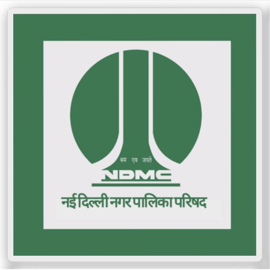 インド・ニューデリー国旗 シール (正面)