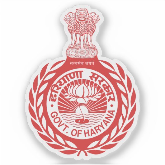 インド・ハリヤナ州印 シール (正面)