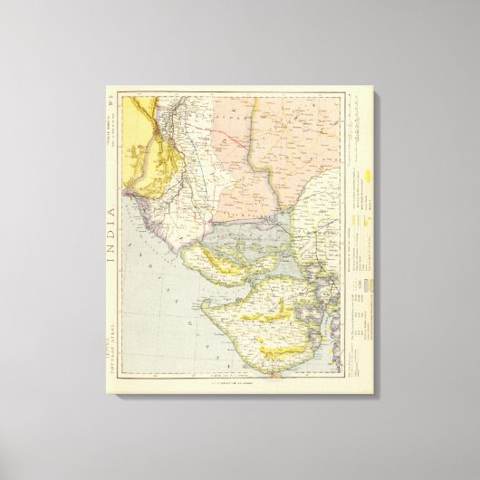 インド、パキスタン キャンバスプリント (正面)