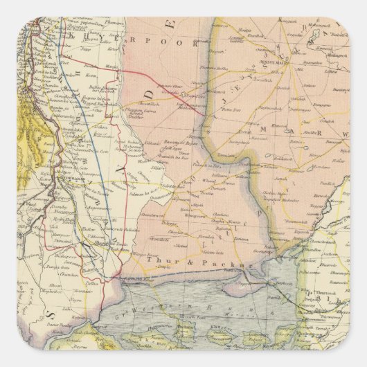 インド、パキスタン スクエアシール (正面)
