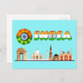 インド ポストカード (正面/裏面)