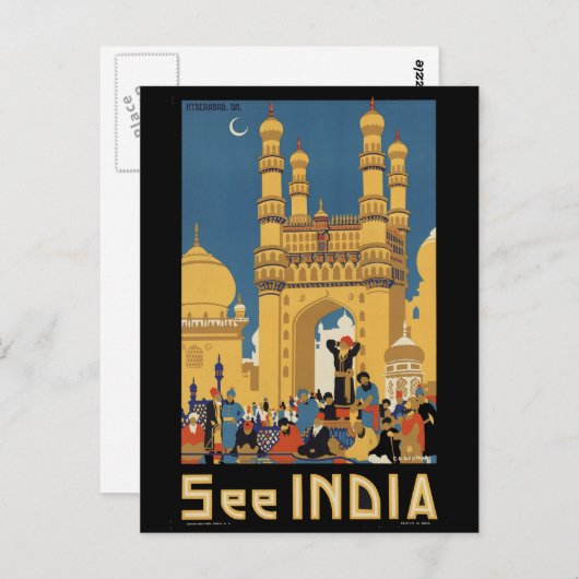 インド ポストカード (正面/裏面)