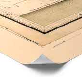 インド・ムンバイの地図（1855年） ポスター (角)