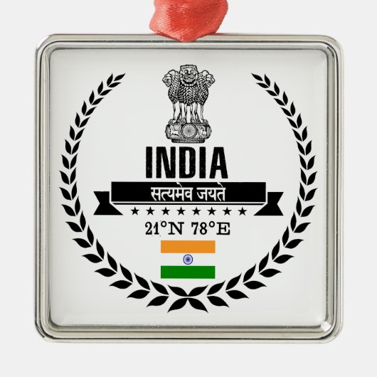 インド メタルオーナメント (正面)