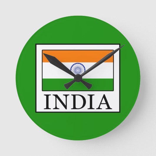インド ラウンド壁時計 (正面)
