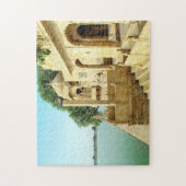 インド ラジャスタン寺院の湖 ジグソーパズル (縦)