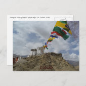 インド、ラダック、レ、Namgyal Tsemo gompa ポストカード (正面/裏面)