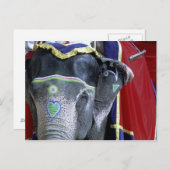 インド、ラージャスターン州、ジャイプル。 こはく色の城砦 ポストカード (正面/裏面)