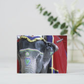 インド、ラージャスターン州、ジャイプル。 こはく色の城砦 ポストカード (スタンド正面)