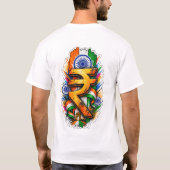 インド・ルピー記号 Tシャツ (裏面)