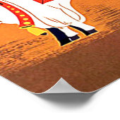 インド、伝統的芸術、戦車の人々、ヴィンテージ ポスター (角)