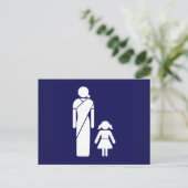 インド，女性用トイレの看板 ポストカード (スタンド正面)