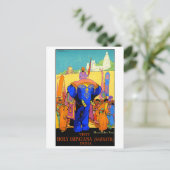 インド，聖イシパタナ，ブルーゾウ，ヴィンテージ ポストカード (スタンド正面)