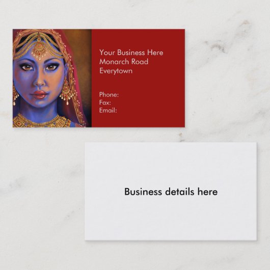 インド: 花嫁の名刺 名刺 (正面/裏面)