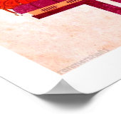 インド、赤い象、ヴィンテージ旅行ポスター ポスター (角)