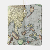 インド| 1592年のヴィンテージの地図 セラミックオーナメント (左)