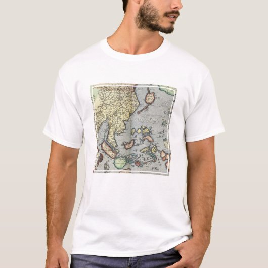 インド| 1592年のヴィンテージの地図 Tシャツ (正面)
