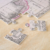 インド(1855年)のヴィンテージの地図 ジグソーパズル (側面)