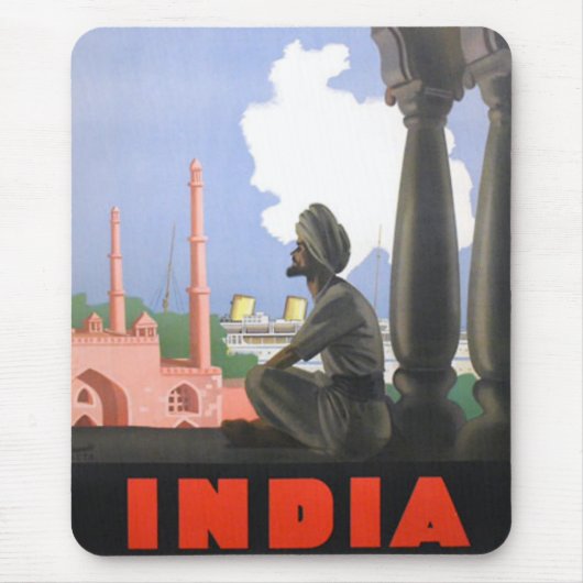 インド–1927 マウスパッド (正面)