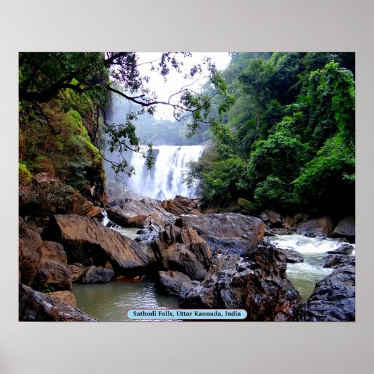 インド、Uttar Kannada、Sathodi秋 ポスター (正面)