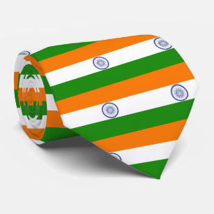 インドAshokaのチャクラの国旗 ネクタイ